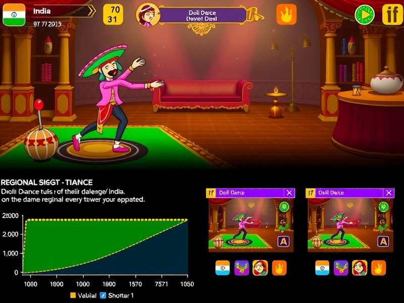 Chart showing Dholi Dance download growth in India over time